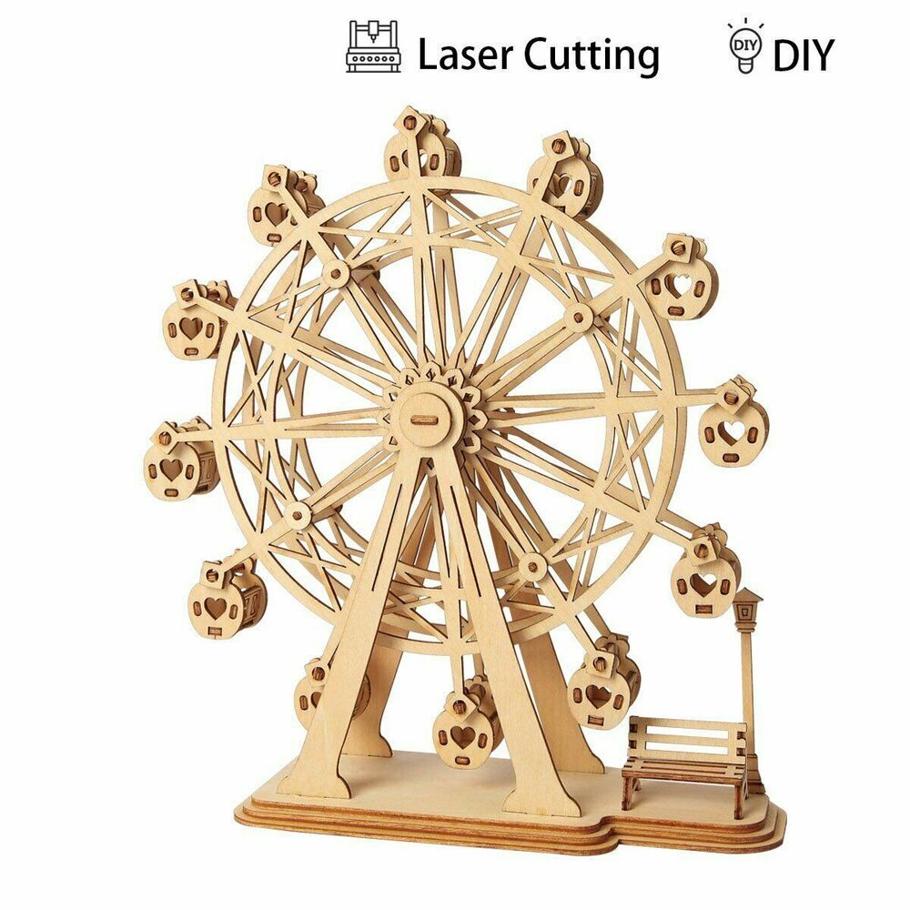 RoboTime Classical 3D Wooden Ferris Wheel Puzzle NIP